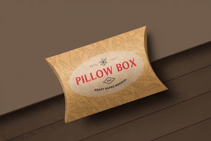 kraft pillow boxes bulk