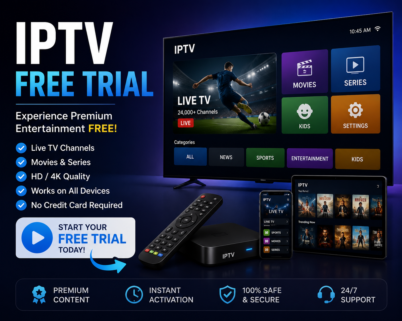 IPTV Free Trial
