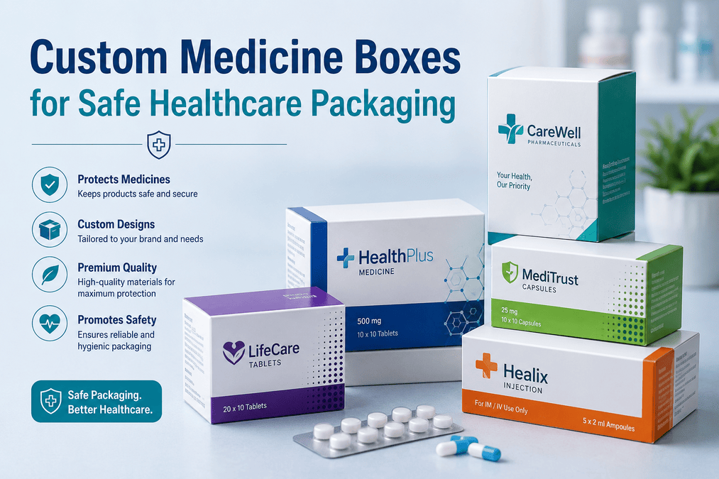 Custom Medicine Boxes for Safe Healthcare Packaging