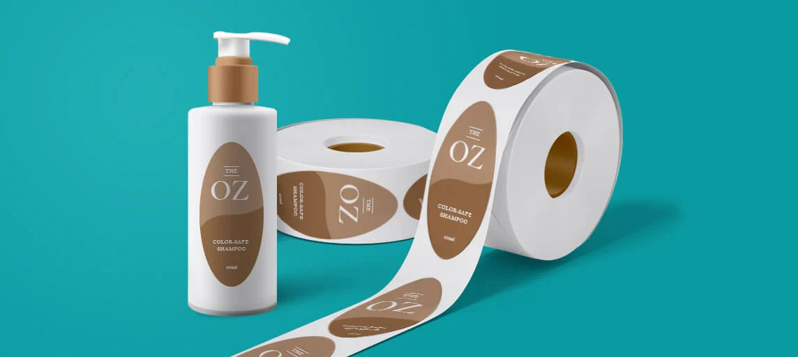 Elegant Custom Oval Roll Labels For Modern Product Packaging