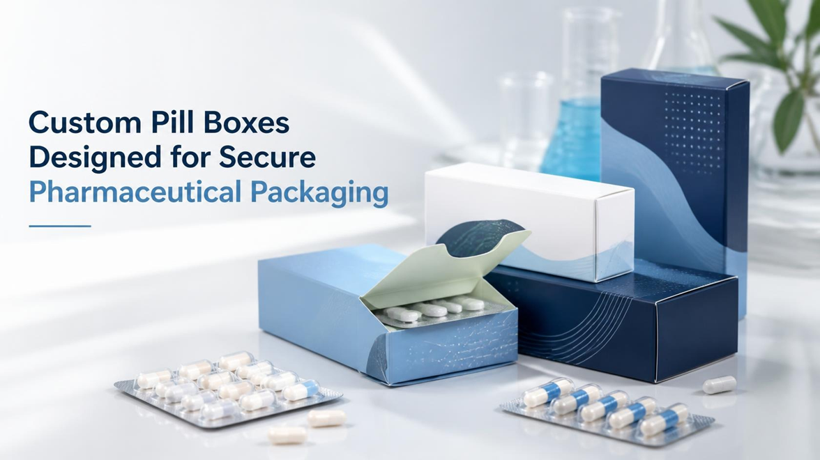 Custom Pill Boxes Designed for Secure Pharmaceutical Packaging